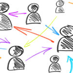 Drawing of people in a network