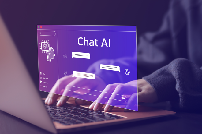 Student using Chat AI